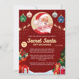 Convite Papais noeis Secretos Dotando o Office Home Party