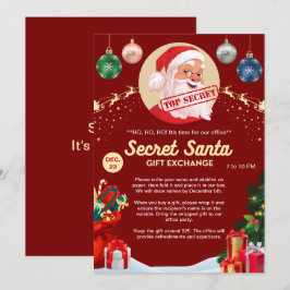 Convite Papais noeis Secretos Dotando o Office Home Party