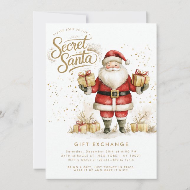 Convite Papais noeis Secretos Oferecem Troca de Notas no N (Frente)