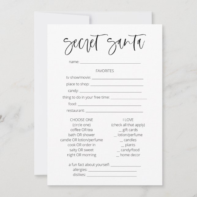 Convite Papais noeis Secretos Questionário Jogos de Natal  (Frente)