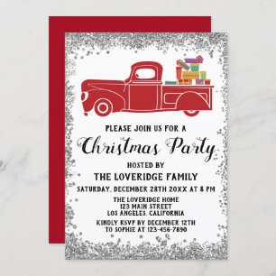 Convite Papais noeis vermelhos dão festas de Natal de Féri