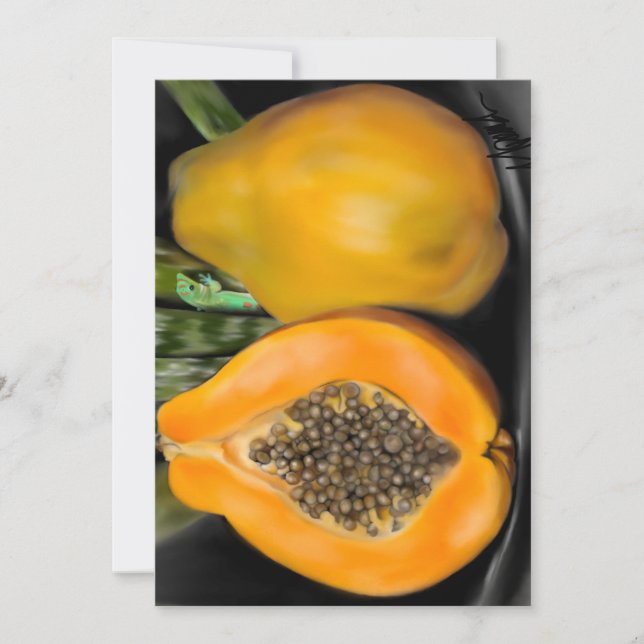 Convite Papaya Gecko (Frente)