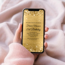 Papel alumínio dourado brilhante Aniversário de 21