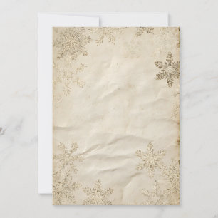 Convite Papel Antigo com Sutil Floral Dourado