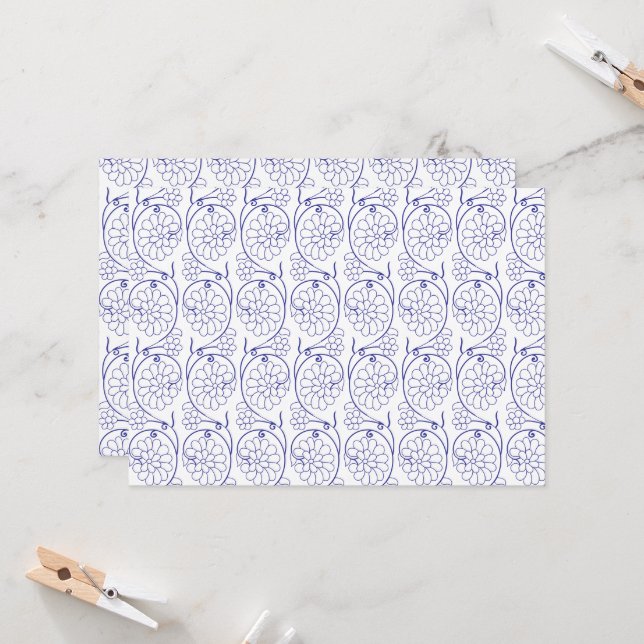 Convite Papel branco de embrulho com uma parte sutil e rep (Frente/Verso In Situ)