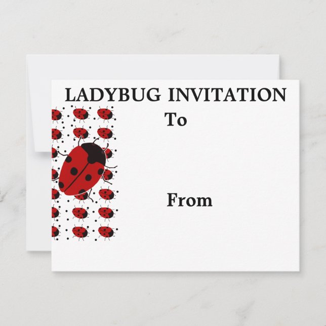 Convite Papel de carta Dot Ladybug (Frente)