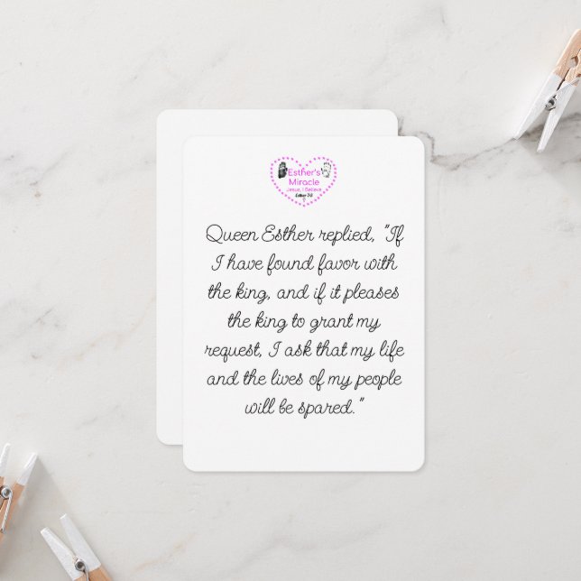 Convite Papel de carta milagroso de Esther com envelopes (Frente/Verso In Situ)