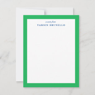 Convite Papel de carta verde e azul