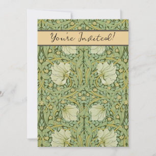 Convite Papel de Parede Floral Azul Pimpinela de William M