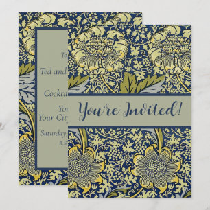 Convite Papel de Parede Floral William Morris Kennet Azul 