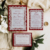 Papel de Renda Borgonha Dinheiro Antigo Doily Foto
