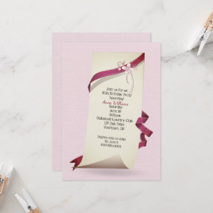 Convite Papel Enrolado Para Festa de Aniversário de 85 Ano