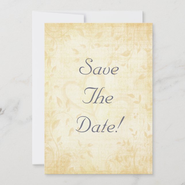 Convite Papel Envelhecido Casamento Vintage (Frente)