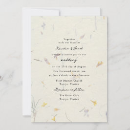 Convite Papel Floral Papel Floral Moderno Casamento Digita