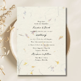Convite Papel Floral Papel Floral Moderno Casamento Digita