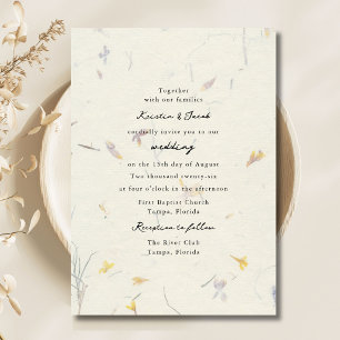 Convite Papel Floral Papel Floral Moderno Casamento Digita