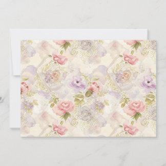 Convite Papel Floral Romântico por Aquarela - Elegan