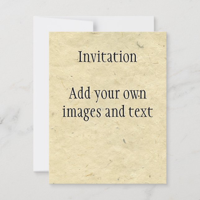 Convite Papel Handmade da fibra (Frente)