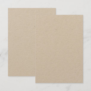 Convite Papel Kraft 3,5" x 5" Personalizado   Matte Ecológ