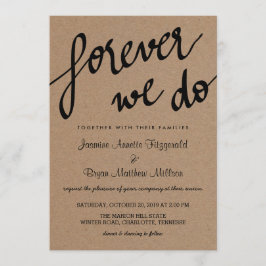 Convite Papel Kraft Para Sempre Que Fazemos Casamento Russ
