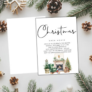 Convite PAPEL Lareira de Natal da Wonderland