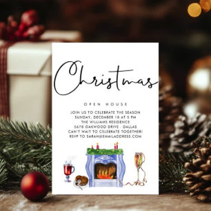 Convite PAPEL Lareira de Natal da Wonderland