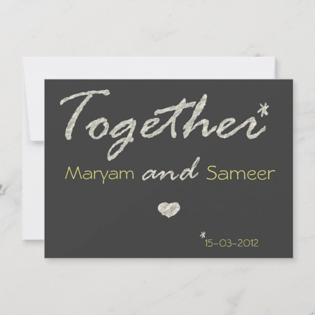 Convite Papel moderno do noivado de casamento islâmico (Frente)