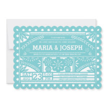 Papel Picado Azul De Casamento