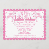 Papel Picado Baby Girl Chá Sky Pink Fiesta