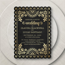Papel Picado Black Wedding