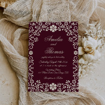 Papel Picado Burgundy Red Mexican Wedding 