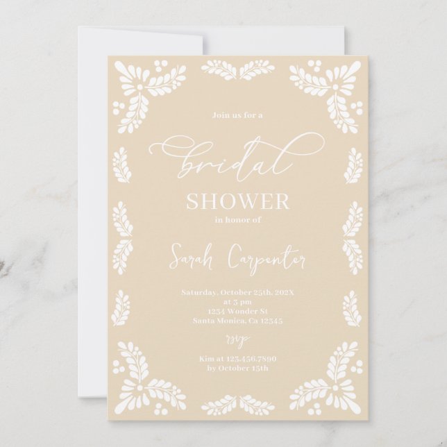 Convite Papel Picado Chá de panela (Frente)