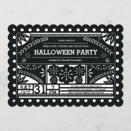 Convite Papel Picado Halloween Party