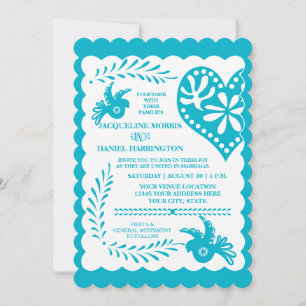 Convite Papel Picado Mexicano Fiesta Weding Banner Theme