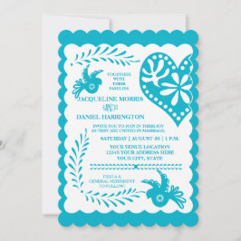 Convite Papel Picado Mexicano Fiesta Weding Banner Theme