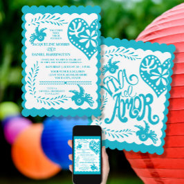 Convite Papel Picado Mexicano Fiesta Weding Banner Theme