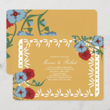 Papel Picado México Botânico Floral Festa Amarelo