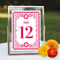 Papel Picado Papel Picado Número da Mesa