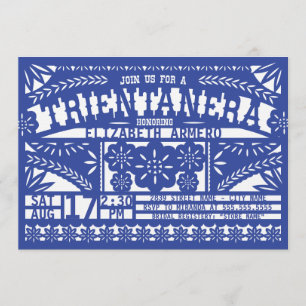 Convite Papel Picado Trientanera
