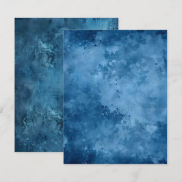 Convite Papel Scrapbook Imprimível Azul com Tinta Distinta
