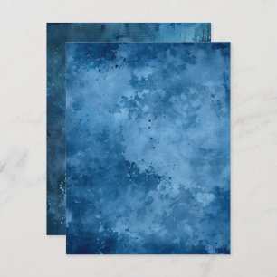 Convite Papel Scrapbook Imprimível Azul com Tinta Distinta