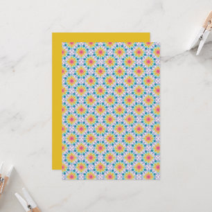 Convite Papel Scrapbook para ventiladores do Rainbow Flora