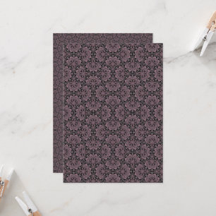 Convite Papel Scrapbook - Rosa Dusky Imprimível Frontal Ve