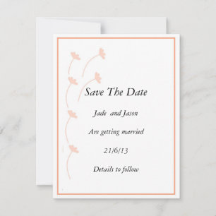 Convite Papelaria clássica para casamento Save The Date
