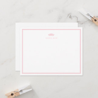 Convite Papelaria de Bebê Coroa Pequena Doce