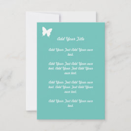 Convite Papelaria de casamento Borboleta Turquesa