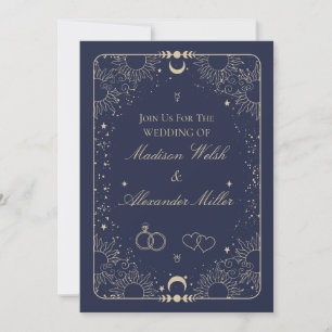 Convite Papelaria de Casamento Celestial e Astrologia