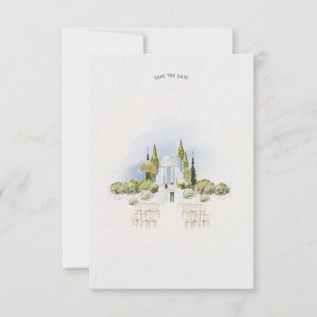 Convite Papelaria de casamento "Save the Date" personalizá (Frente)