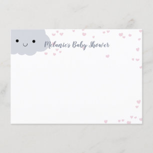 Convite Papelaria Personalizada Chuvinha de Corações Baby 