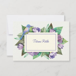 Convite Papelaria Personalizada Lavanda Azul